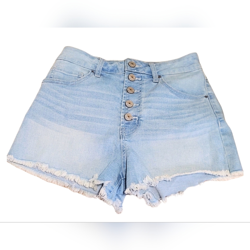 Rewash Blue Jean Shorts High-Waisted Distressed